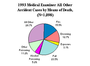 1993 Medical Examiner All Other Accident Cases by Means of Death