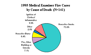 1995 Medical Examiner Fire Cases by Cause of Death